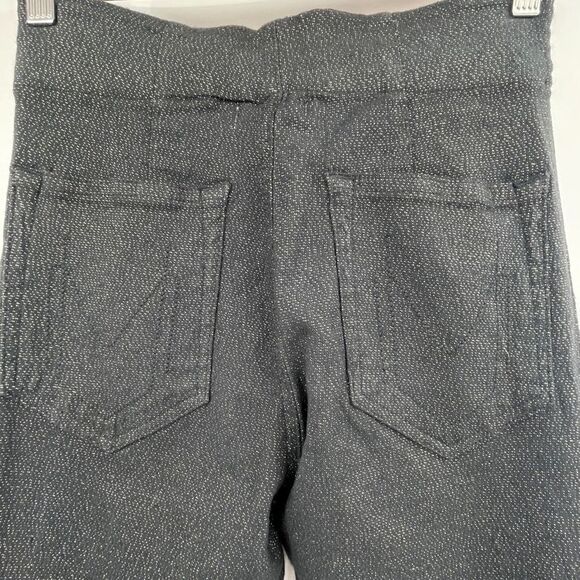 Mumu Blue Women's High Waist Elastic Waist Metallic Gray Bell Bottom Pants Sz S - Picture 6 of 11